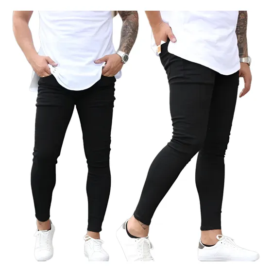 Jeans Para Hombre Con Y Sin Rotos Sobre Las Rodillas,