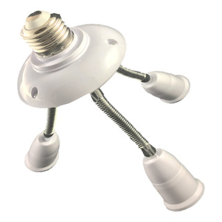 Adaptador Socket Flexible De Luz Para 3 Focos Triple Lampara Adaptador Socket Flexible De Luz Para 3 Focos Triple Lampara