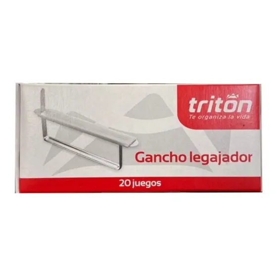 Gancho Legajador Metalico Triton X100 Und Color Blanco