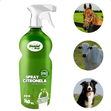 Spray Repelente Citronela Para Cavalo Cães Equinos E Bovinos