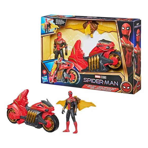 Figura Spiderman Supermoto Aracnida + Accesorio