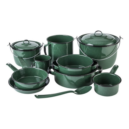 Batería De Cocina Clásica De Peltre 12 Piezas Verde Cinsa Color Verde Oscuro Batería De Cocina Clásica De Peltre 12 Piezas Verde Cinsa Color Verde Oscuro