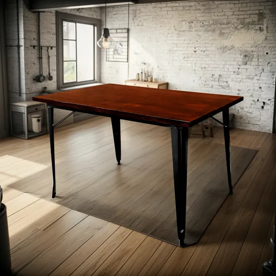 Mesa De Comedor Tolix Rectangular 120x80 By Bellair