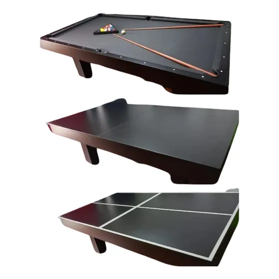 Mesa De Billar 3 En 1 De 1,80 Cm Plegable O Fijo Para Depa