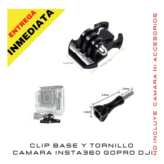 Clip Para Base De Camaras Gopro Insta360 Dji Accion
