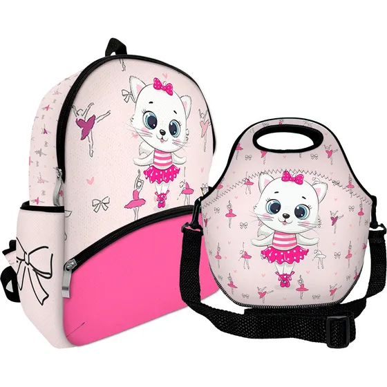 Kit Mochila Baby Em Isoflex + Lancheira Térmica Astronauta
