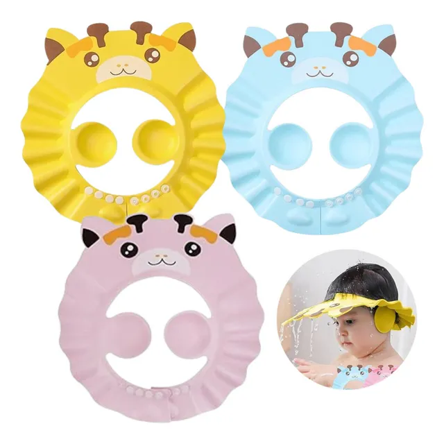 Gorro De Baño Bebés Niños Vicera Orejeras Jirafa Goma Eva
