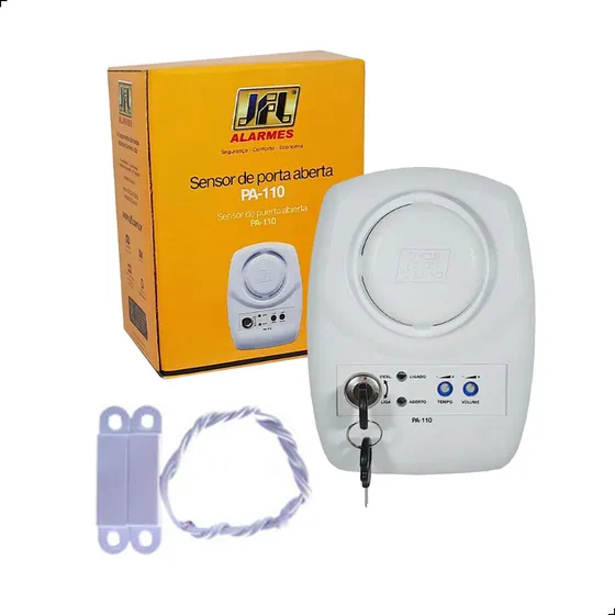Sensor De Porta Aberta Pa-110 Jfl Com Aviso Sonoro C/ Sensor