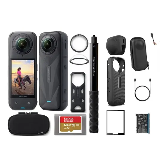 Câmera De Ação Insta360 X5 8k 360oà Prova D'água Cor Preta