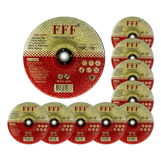Set 20 Discos Corte Metal 180x3x22mm