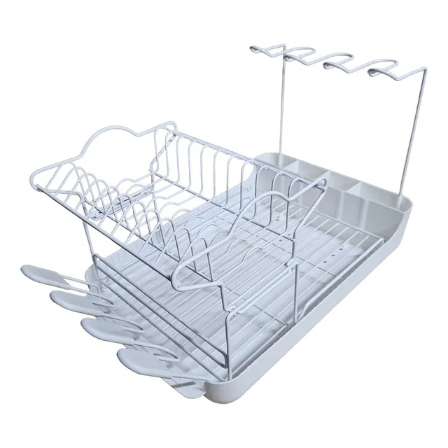 Escurridor De Platos De 2 Niveles Con Porta Vasos - Colores 