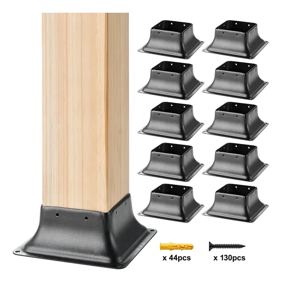 Vevor 10 Piezas Soportes Para Postes 4  X 4 (102 X 102 Mm)