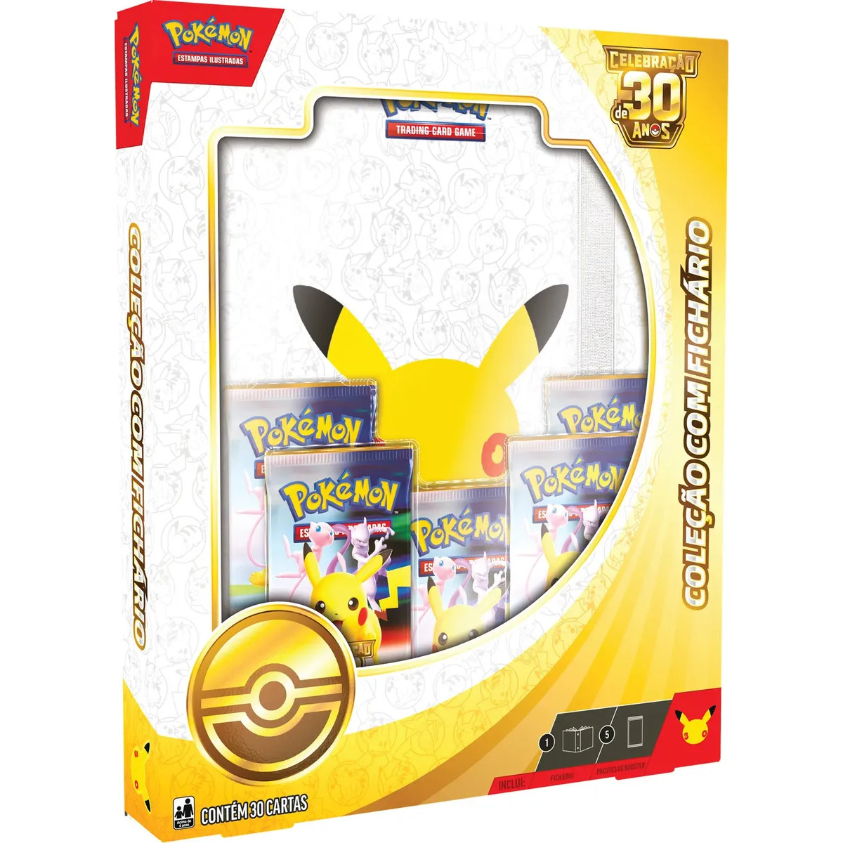 Pokémon Celebração de 30 anos – Box Coleção com Fichário Pokémon Celebração de 30 anos – Box Coleção com Fichário