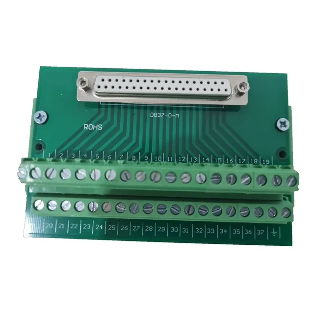 Adaptador Hembra Db37 Riel Din Terminal Clemas Conector