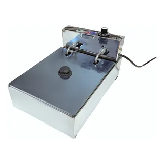 Fritadeira Industrial Profissional 1 Cuba 5l C/ Tampa Cor Inox 220v Fritadeira Industrial Profissional 1 Cuba 5l C/ Tampa Cor Inox 220v