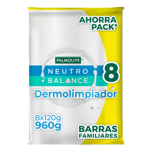 Jabón Barra Palmolive Neutro Balance Dermolimpiador 8x120 g