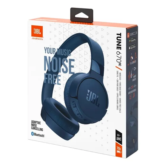 Audífonos Inalámbricos Jbl Tune 670nc Bluetooth, Azul