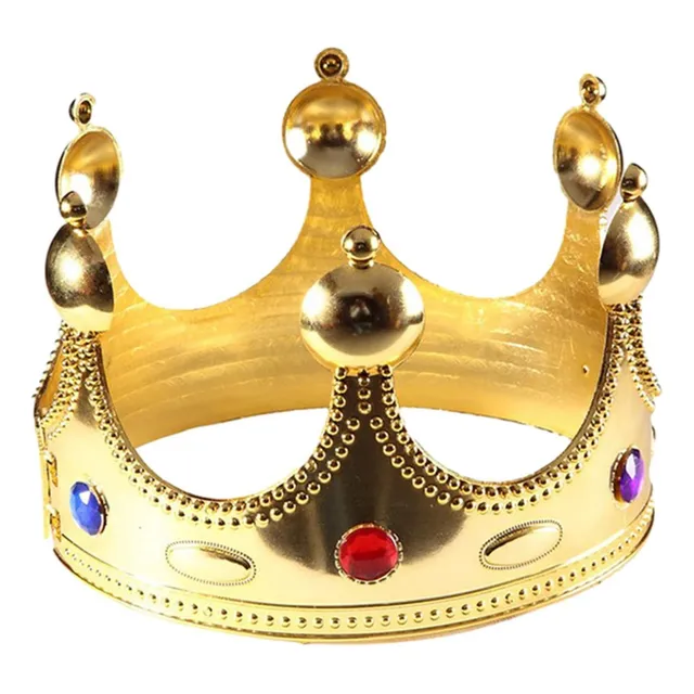 Corona Dorada Plástica Rey Reina Disfraz Fiesta Cotillón