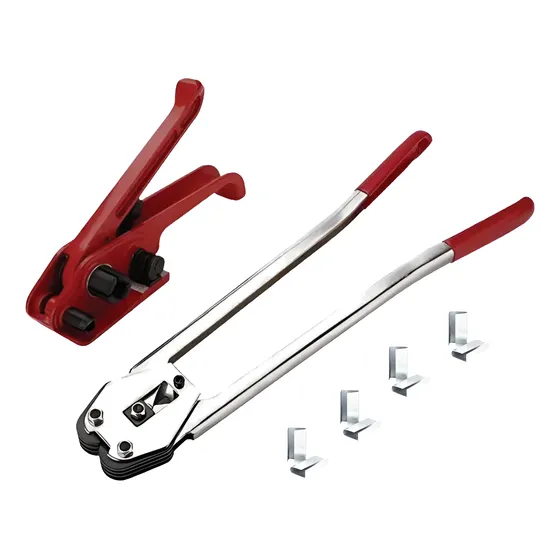 Set Flejadora Manual Tensor Con Grapadora 1kg De Grapas