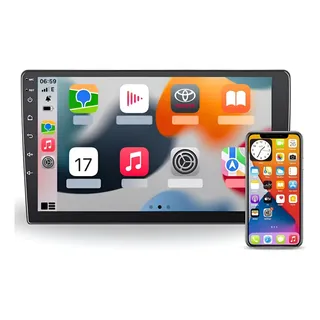 Multimídia 1 Din Ajustável 9p A-auto Carplay Bluetooth Preto