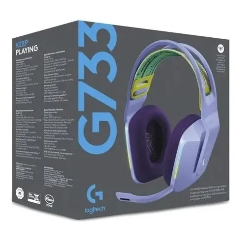 Audifono Gamer Logitech G733 Inalambrico Luz Rgb - Lila