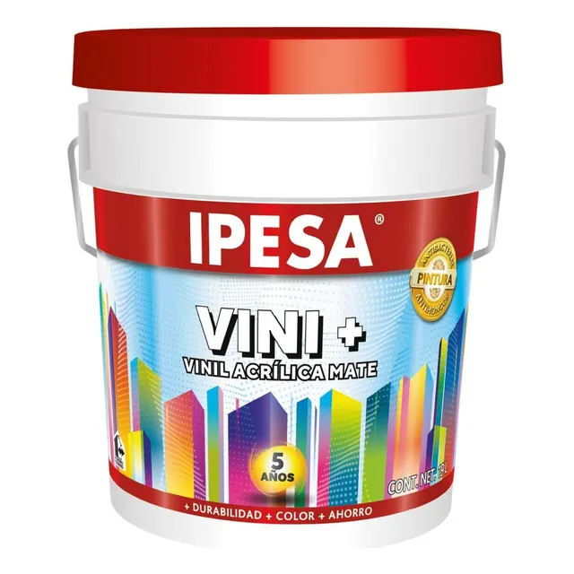 Pintura Vinílica Lavable Vini+ 5 Años 19l Similar A Comex.