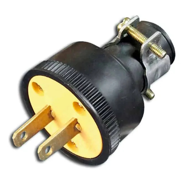 Enchufe Espiga Plana 2 Polos 50111 Opalux