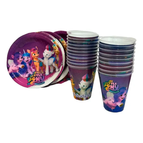 Platos, Vasos Fiesta Temática 50 Invitados My Little Pony