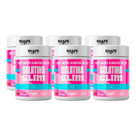 Kit 6 Gelatina Slim Original 150g - Loja Oficial Gelatina Morango