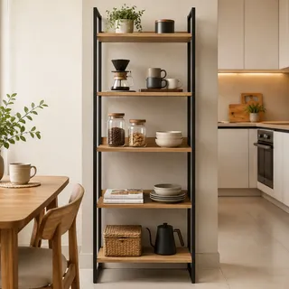 Love & Home Estante E Prateleiras Decorativa 5 Andares Estilo Industrial Amadeira