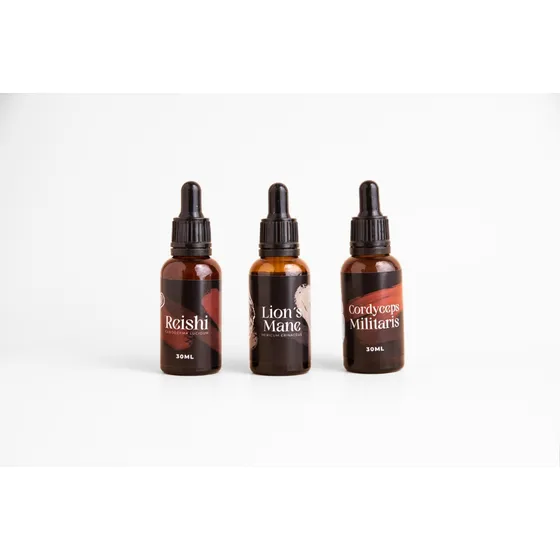 Pack X 3 Extracciones - Reishi + Melena + Cordyceps  X 50 Ml
