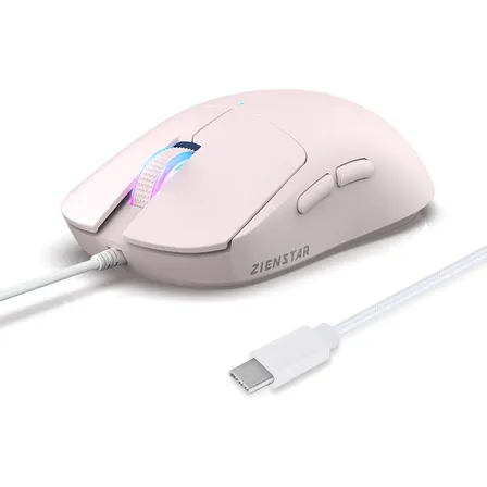 Mouse Usb C Con Cable,silencioso,luces Rgb Para Macbook