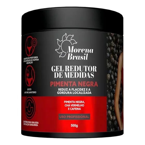 Gel Massagem Redutor De Medidas Pimenta Negra Morena Brasil