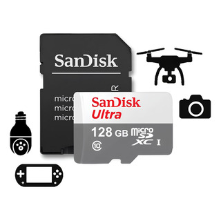 Cartão Memória Ultra Sd 128gb C/ Adaptador Para Yoosee Icsee Cartão Memória Ultra Sd 128gb C/ Adaptador Para Yoosee Icsee
