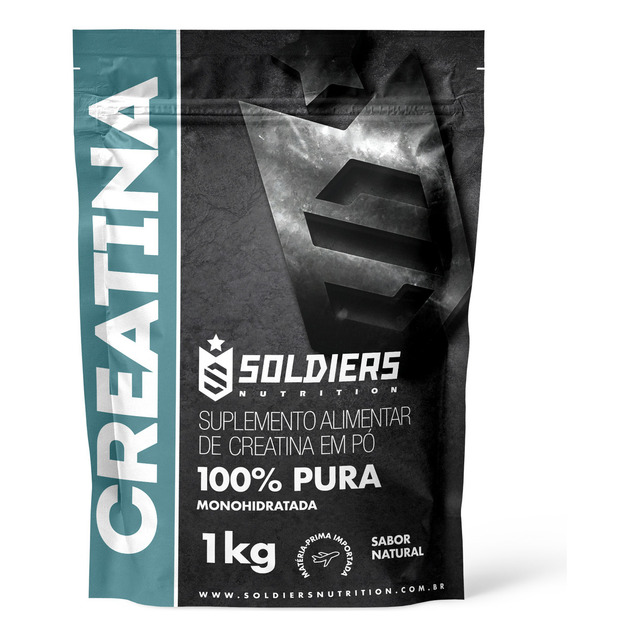 Creatina Monohidratada 1kg 100% Pura Soldiers Nutrition Sem Sabor Creatina Monohidratada 1kg 100% Pura Soldiers Nutrition Sem Sabor