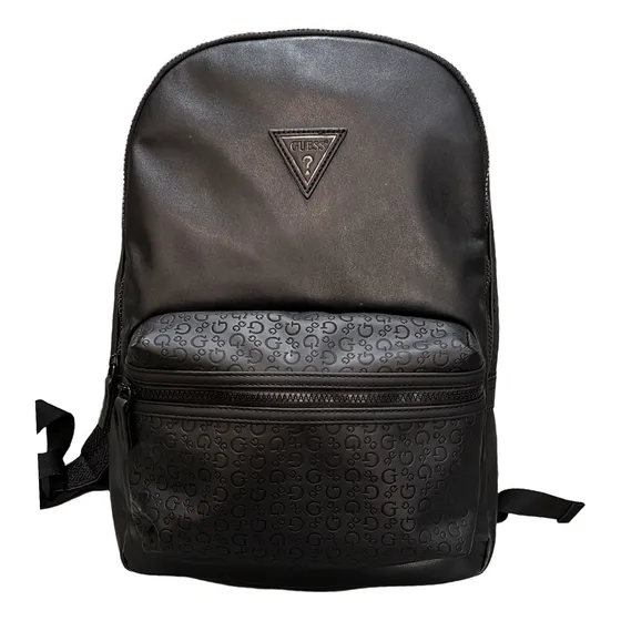 Mochila Guess Escolar Mujer Negra De Piel Color Negro Diseño De La Tela Lisa