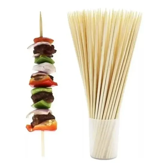Palos Anticuchos 40cm Brocheta Pincho Papa Tornado Bambu