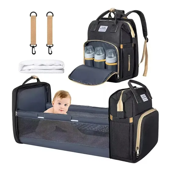 Bolso Pañalera Cambiador Cuna Corral Multifuncional Chacao