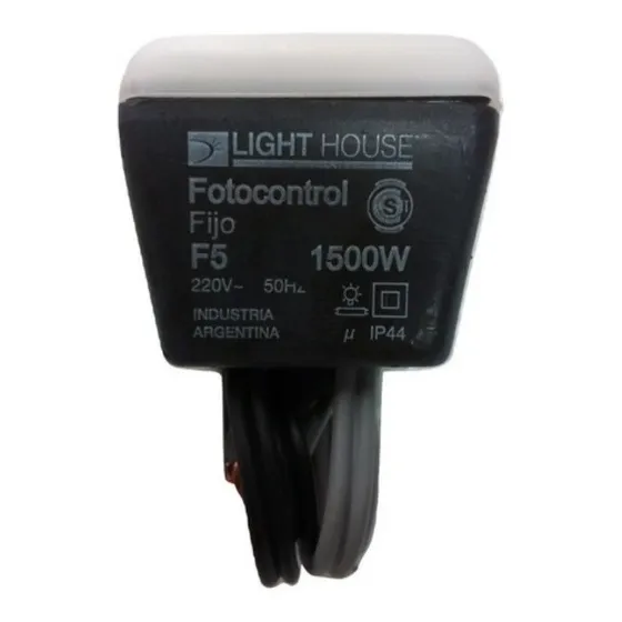 Fotocontrol Fijo Compacto 1500w Apto Led Fotocelula 4 Cables