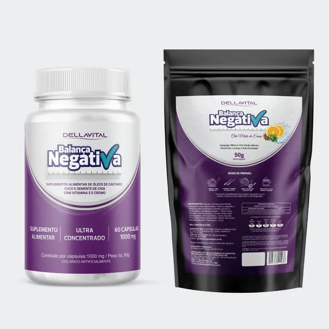 Kit Emagrecimento Completo Cápsulas E Chá Dellavital