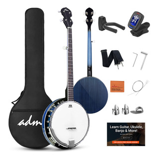 Adm Banjo 5 String Full Size Banjoes Set Con Remo Drum Adm Banjo 5 String Full Size Banjoes Set Con Remo Drum