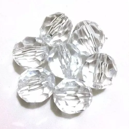 Pedrarias Cristal Facetado Acrílico 500gr 14mm Melhor Preço