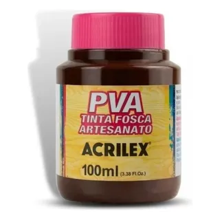 Tinta Pva Acrilex 100ml 526 Marrom Escuro Cor Marrom-escuro Tinta Pva Acrilex 100ml 526 Marrom Escuro Cor Marrom-escuro