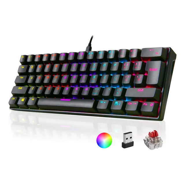 Teclado Mecánico Gamer 60% Bluetooth Rgb Español Mubitech