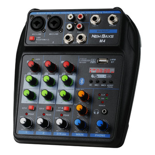 Mesa De Som Digital 4 Canais Bluetooth Usb Phantom Mixer Mp3 Mesa De Som Digital 4 Canais Bluetooth Usb Phantom Mixer Mp3