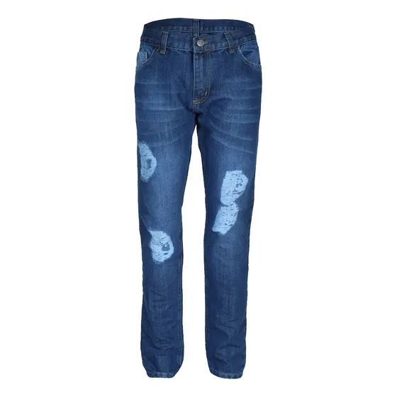 Jean Clasico Estatico Semi Recto Dogma Con Roturas Mom