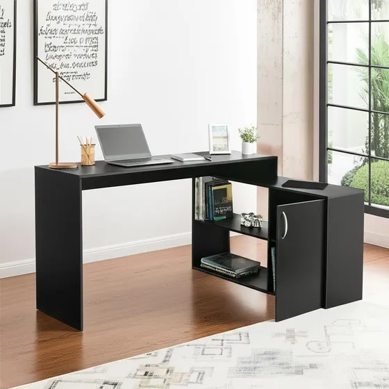 Escritorio RTA Muebles Axis aglomerado de 116.5cm x 76.5cm x 151.5cm wengue Melamínico