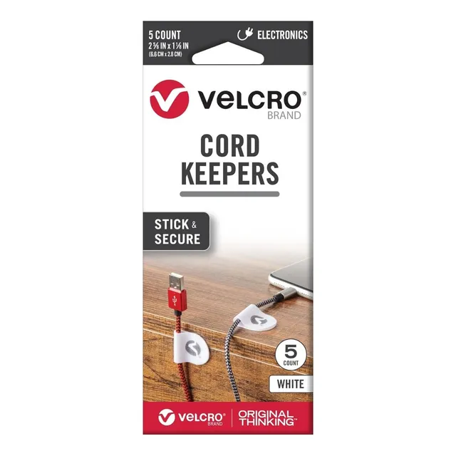 5 Tiras Soportes Cables Velcro® Cord Keepers