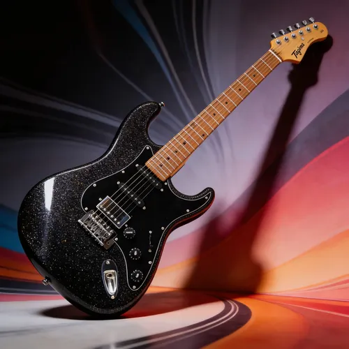 Guitarra Seizi Shinobi Relic Black Com Case Destro Black Bordo