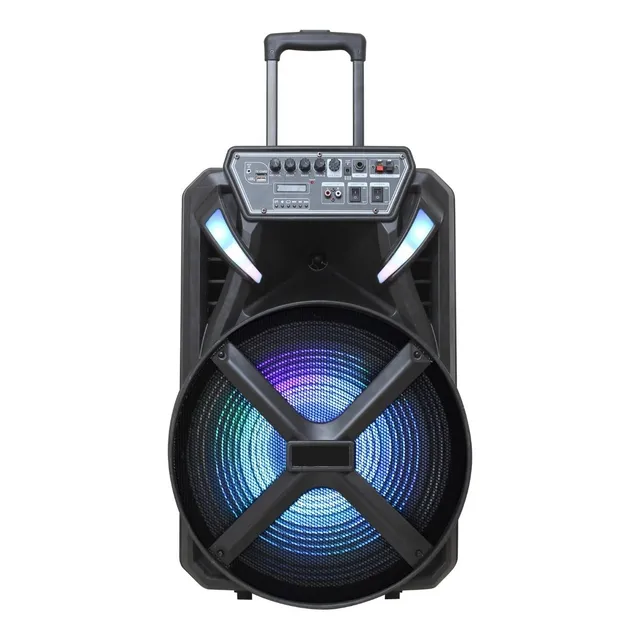 Parlante Portátil Telefunken 15' + Mic Inalámbrico + Control